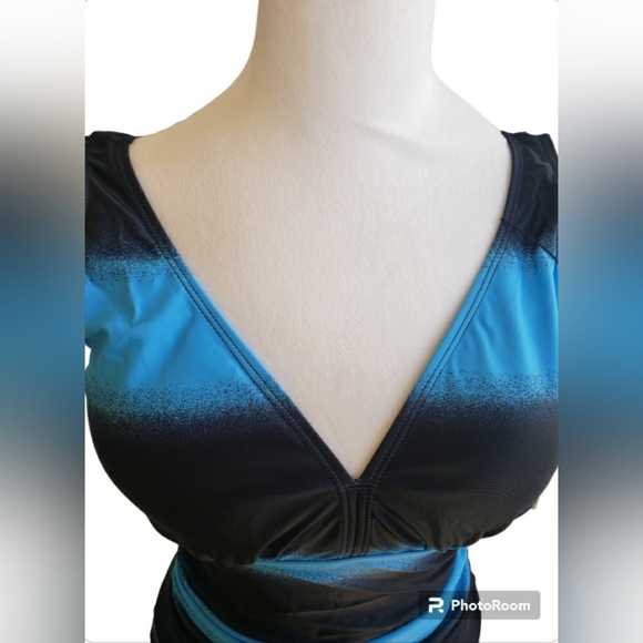 **NWT** Coskaka One Piece Swimsuit Dress w/ Tummy Control Panel - Picture 2 of 5